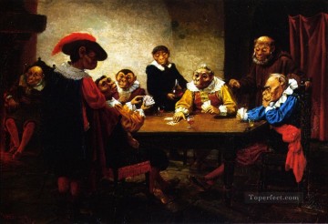 ポーカー ゲーム ウィリアム ホルブルック ビアード Oil Paintings